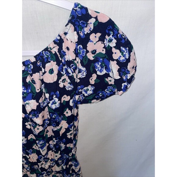 Abercrombie & Fitch Women’s Dressy Romper Sz X Small Blue Floral Party Going Out - Picture 10 of 12